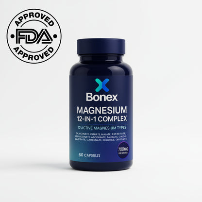 Bonex 12-in-1 Magnesium Complex | 700 mg | 60 Capsules