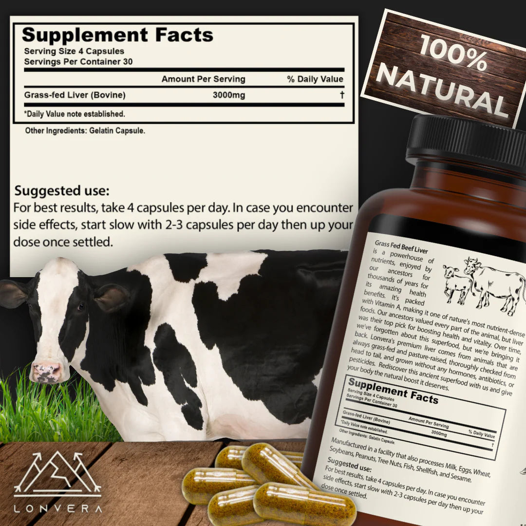 Bonex Grass-Fed Beef Liver Capsules – The Ancient Secret to Cleansing Your Liver & Restoring Peak Health